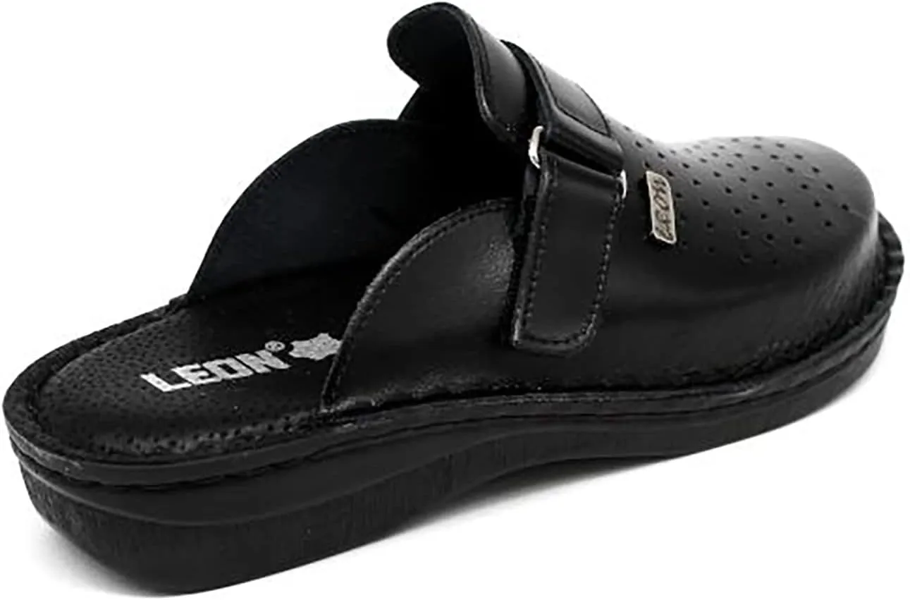 V230 Leather Slip-on Mens Mule Clogs Slippers Shoes