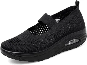 Veroders Women's Working Nurse Shoes Platform Walking Sneakers Wedges Orthotic