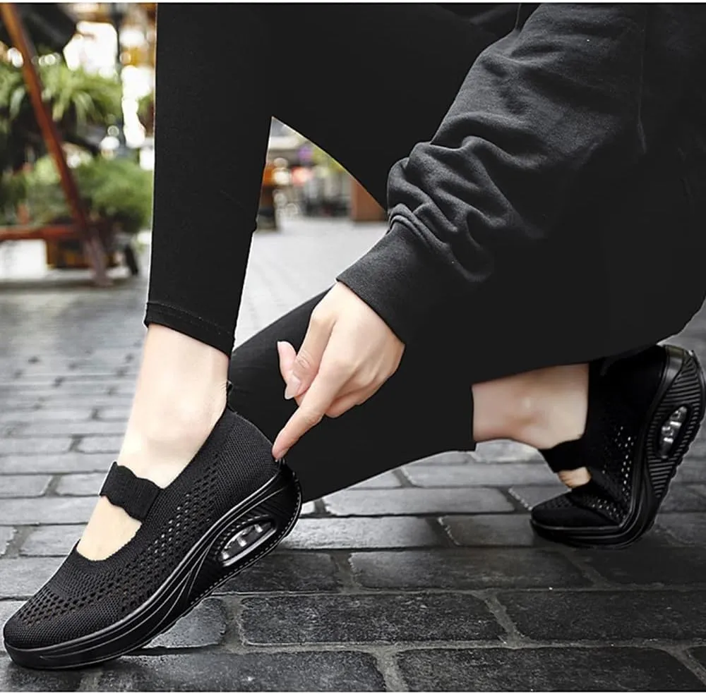 Veroders Women's Working Nurse Shoes Platform Walking Sneakers Wedges Orthotic