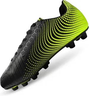 Vizari Stealth Firm Ground Soccer Cleats - Lightweight, Durable & Comfortable Youth Soccer Cleats with Excellent Traction - Boys Soccer Shoes with Padded Heel & Anti-Stretch Lining