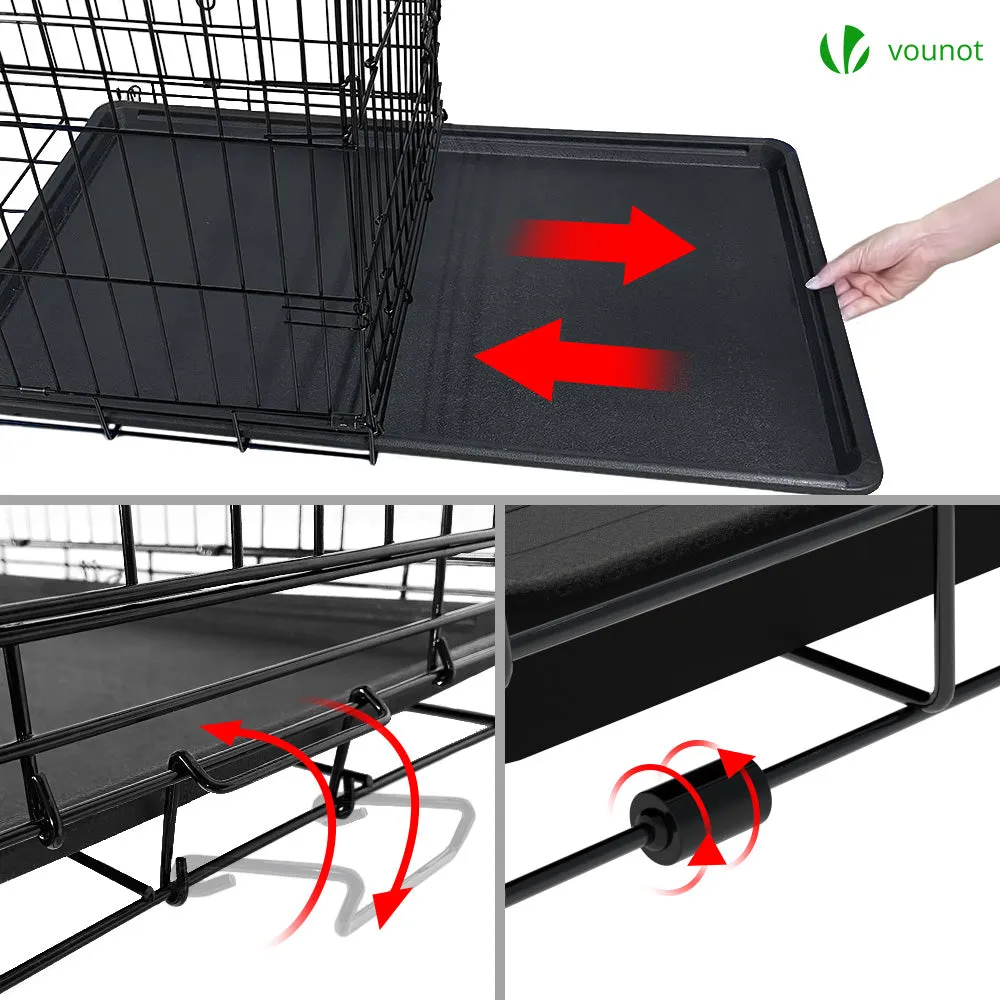 VOUNOT Dog Crate Portable Foldable Secure Pet Puppy Cage with Cover 42 Inches, XL