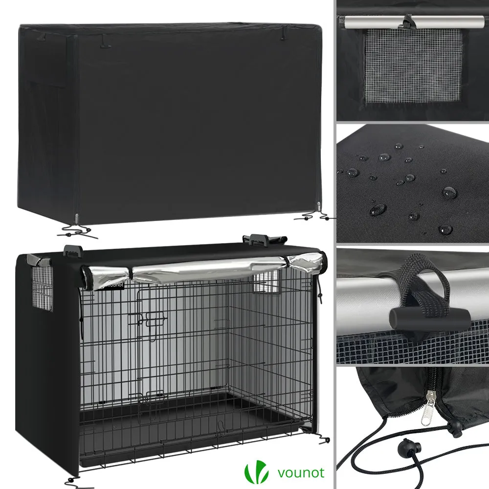 VOUNOT Dog Crate Portable Foldable Secure Pet Puppy Cage with Cover 42 Inches, XL