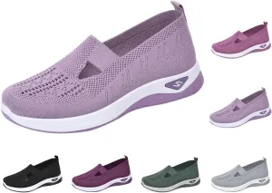 Walking Shoes Women Comfort Breathable Knitted Mesh Lightweight Orthopedic Low Top Soft Sole Sneaker Non-Slip Outdoor Shoes