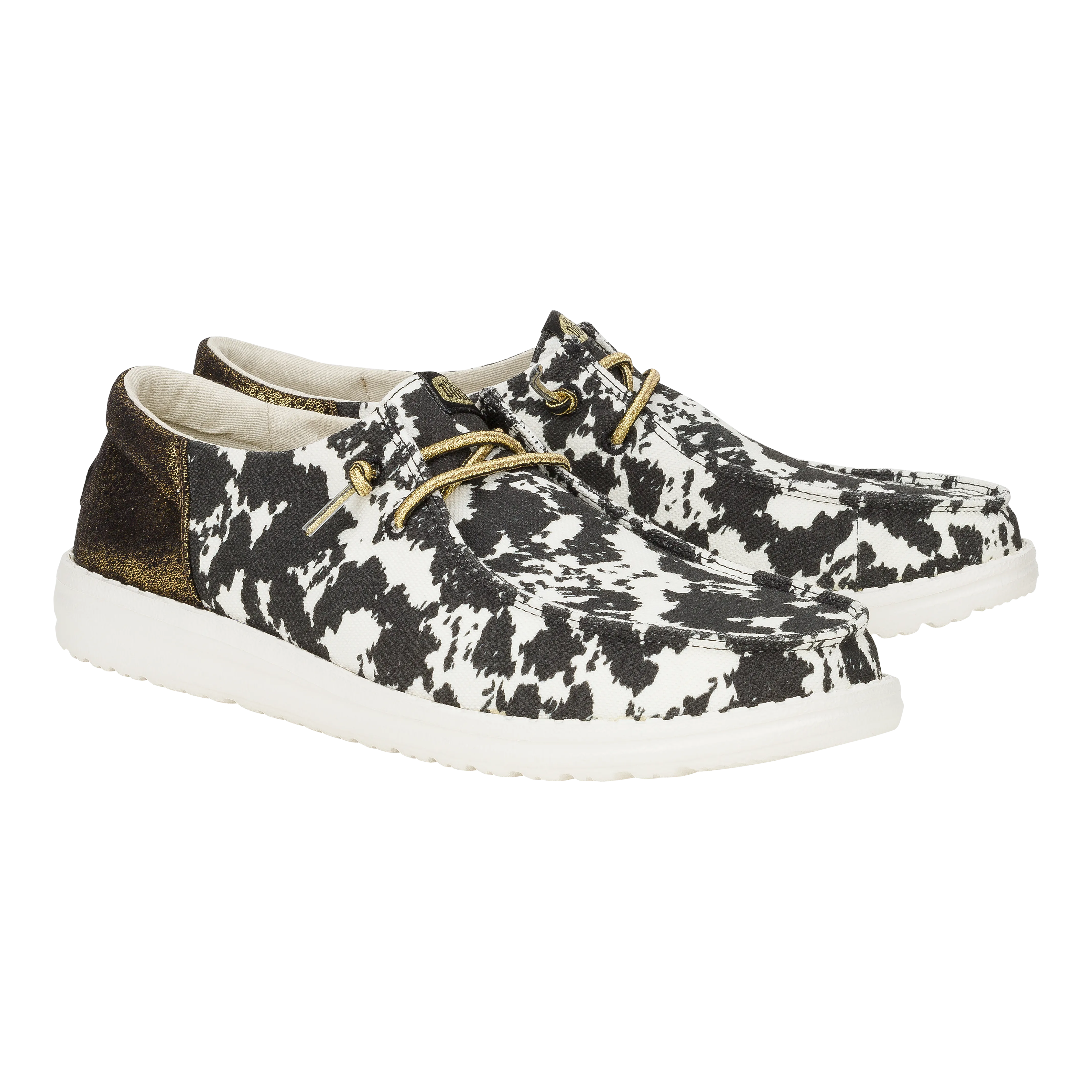 Wendy Funk Cowgirl - White/Black Cow Print