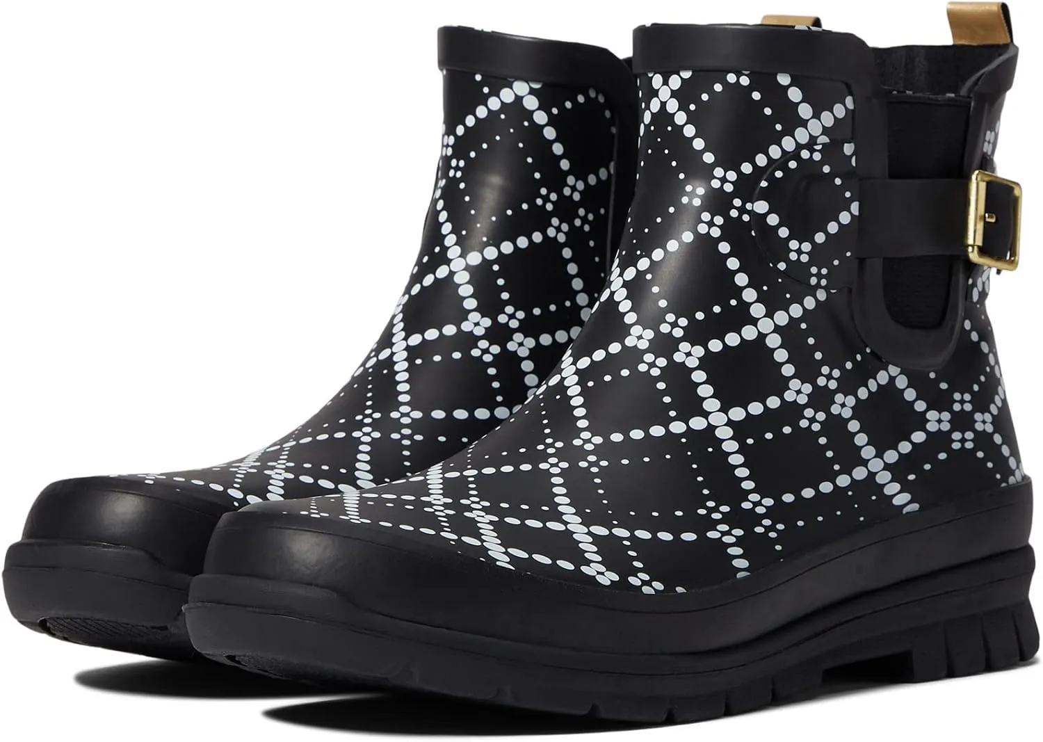 Western Chief Chelsea Boot for Women - Rubber Upper with Printed Pattern, Pull-On Construction, and Buckle Closure 8 M