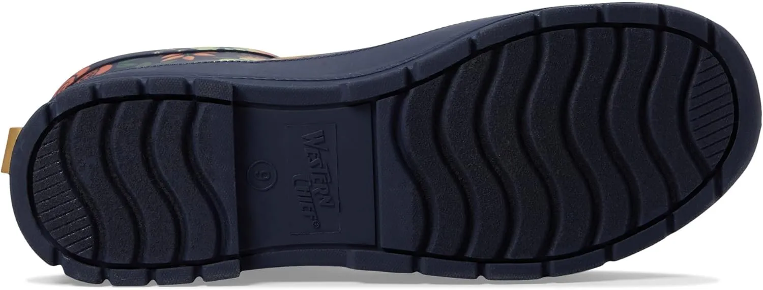 Western Chief Shorty Waterproof Rain Boots for Women - Easy Slip-On Style, Flexible Man-Made Outsole, and Round Toe Silhouette.
