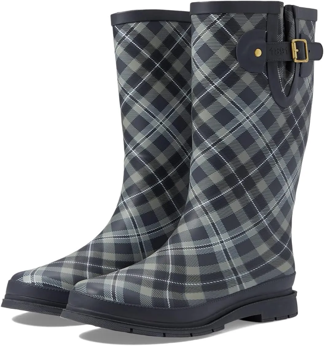 Western Chief Womens Printed Tall Rain Boot, Cabin Plaid, 9 US