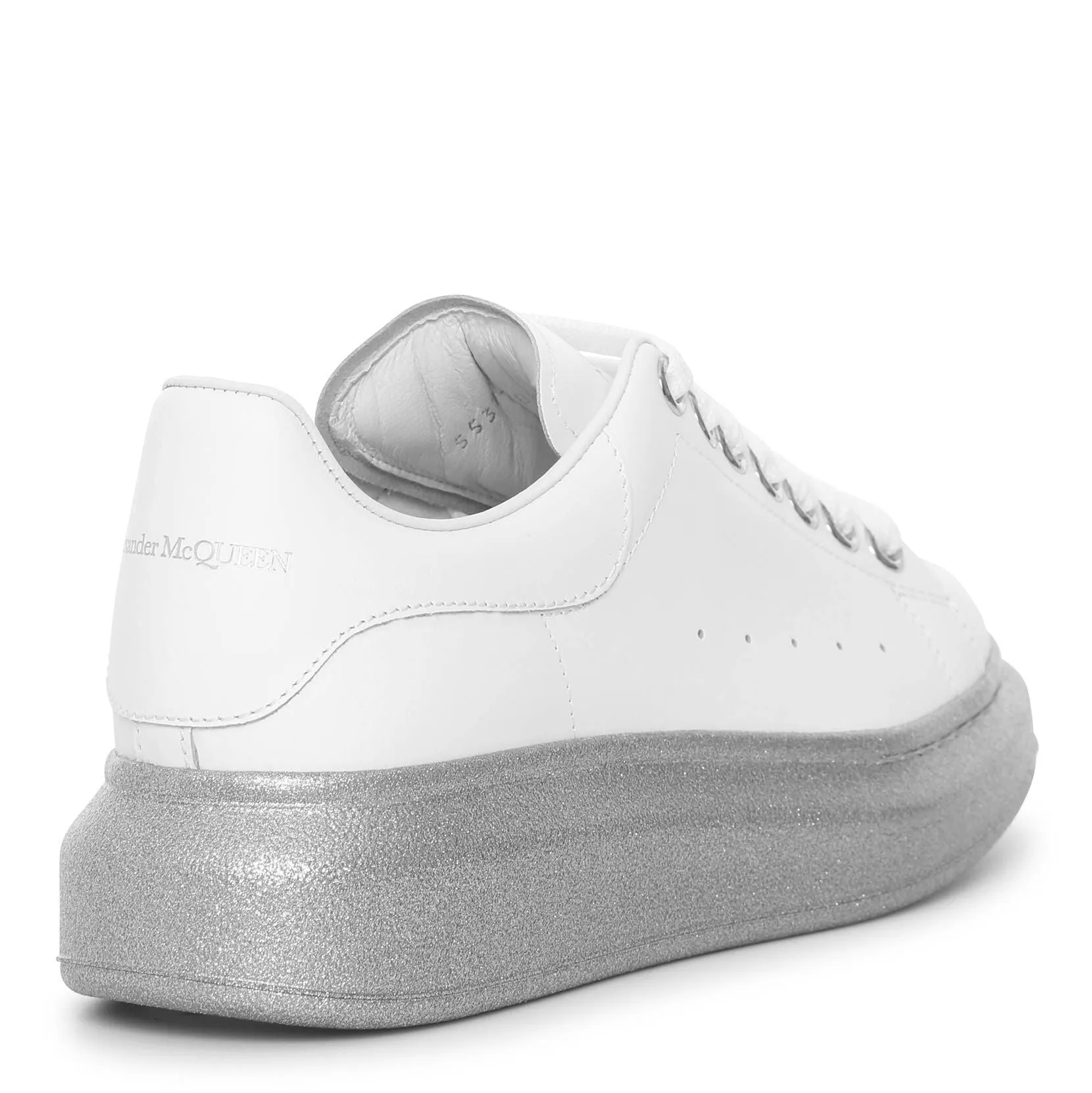 White and silver sole classic sneakers