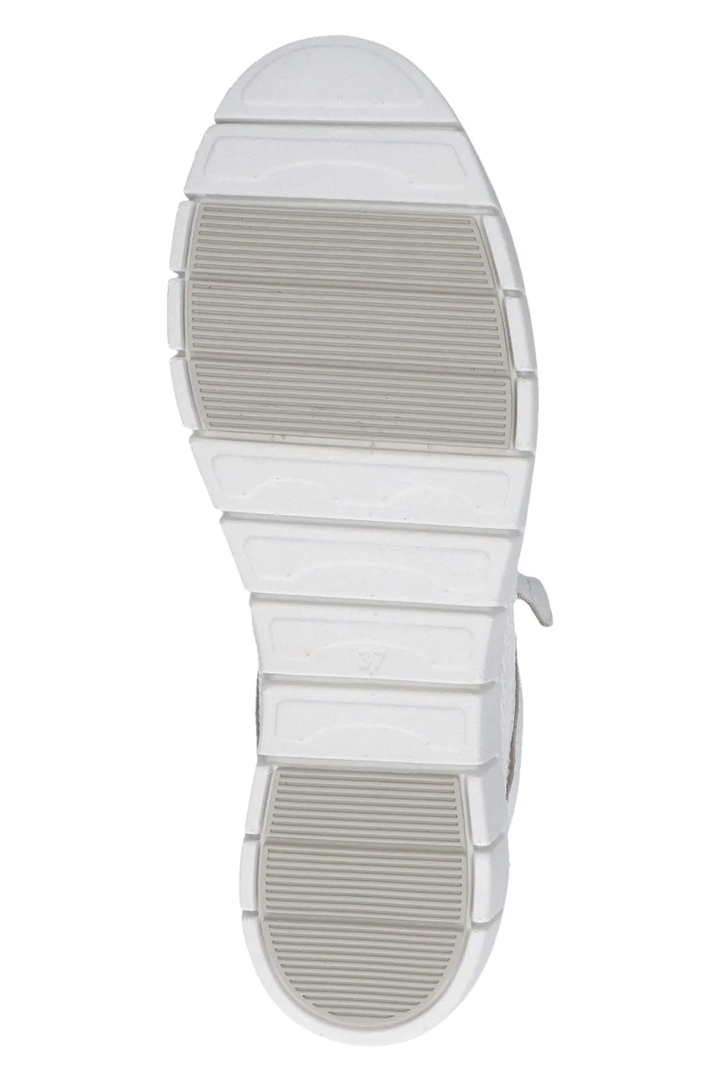 Wide Fit Trainers with Zip Fastening - White Nappa