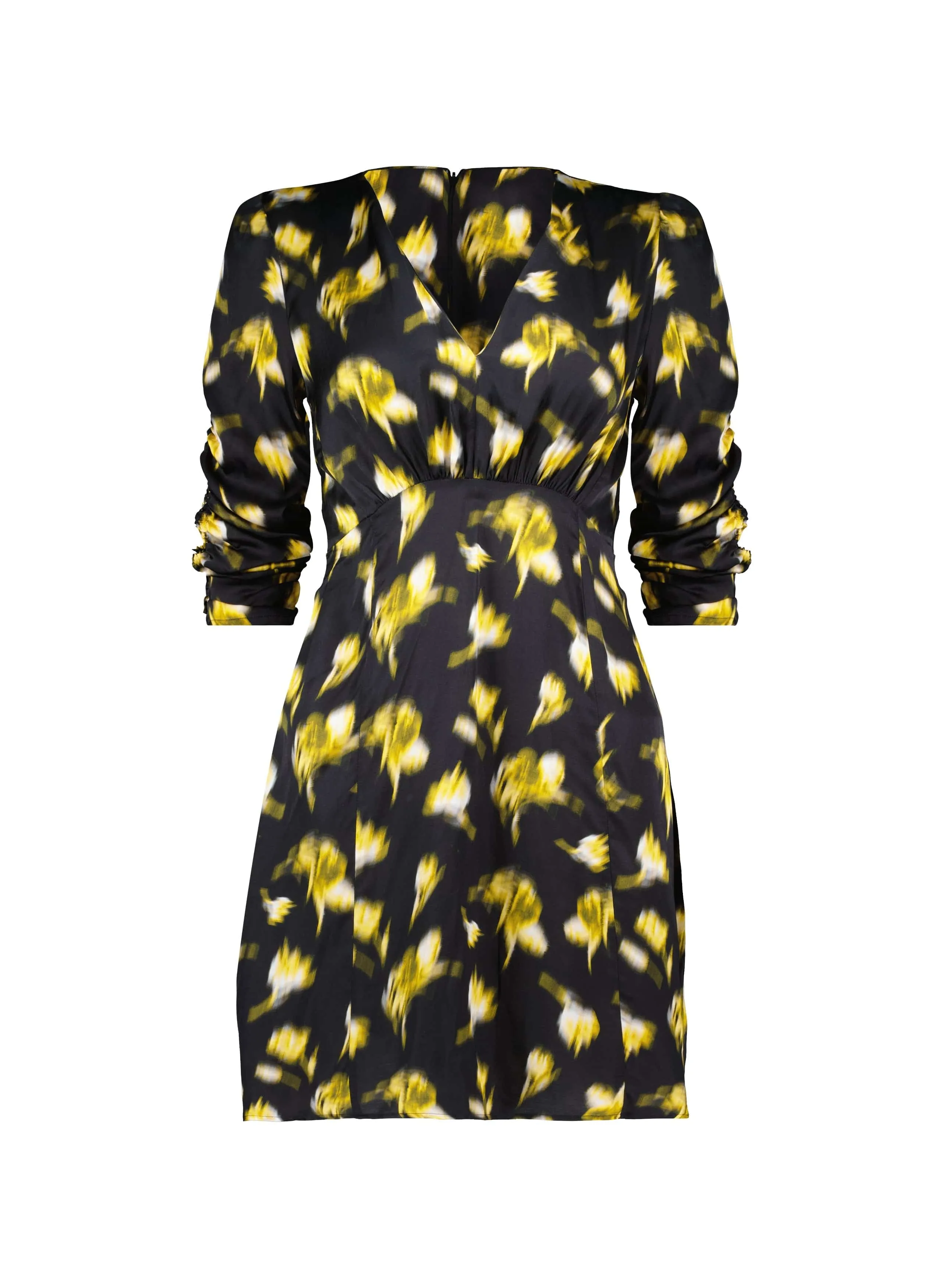 Winnie LENZING™ ECOVERO™ Recycled Dress | Black Blurred Floral