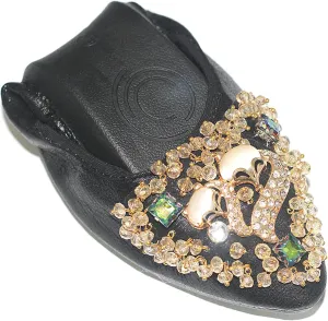 Women Ballet Flats Rhinestone Wedding Ballerina Shoes Foldable Sparkly Comfort Slip on Flat Shoes