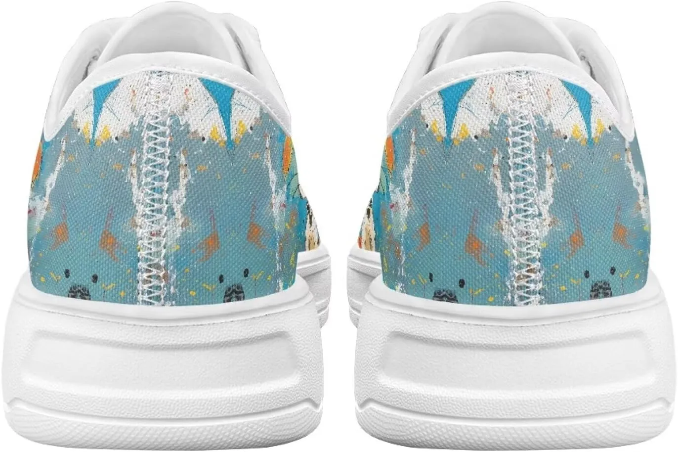Women's Canvas Casual Shoes Comfortable Walking Sneakers Classic Laces Up Anti-Slip Shoe Size 6-13.5 White Sole