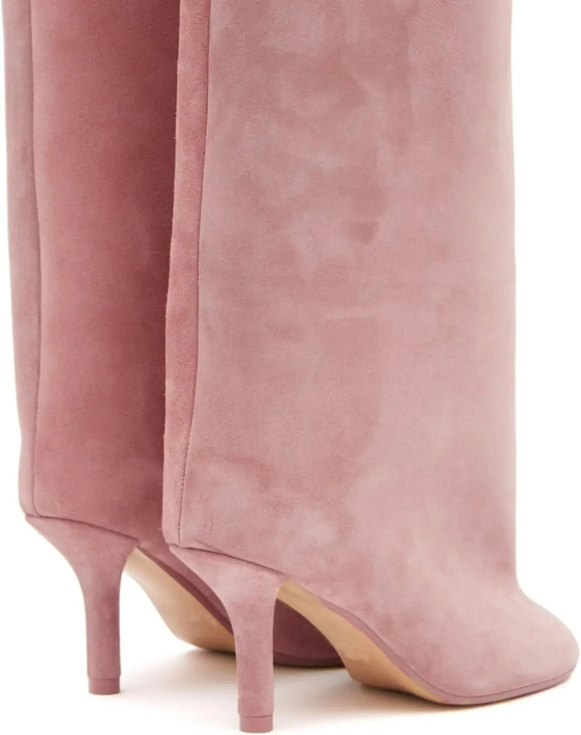 Women's Knee High Boots Green Suede Wide Calf Stiletto Long Booties Square Toe Pull On High Heel Riding Boots for Women Ladies Fashion Dress Tall Boots
