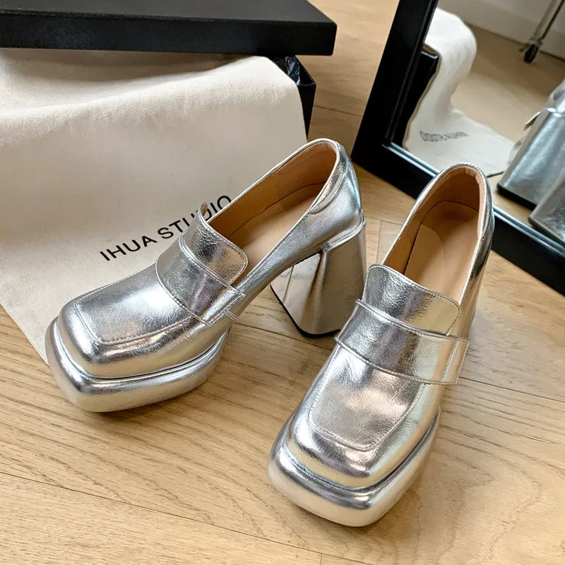 Women's Loafers with Heels - Zada