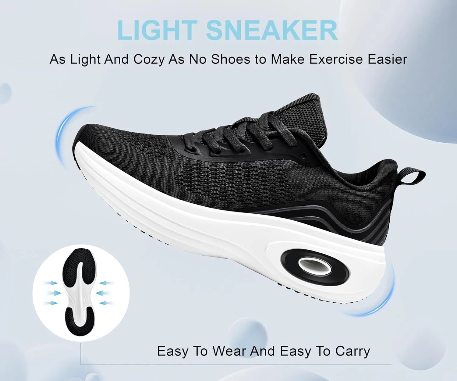 Wondamo Women's Walking Running Shoes Cushioning Lightweight Athletic Shoes Comfortable Supportive Non Slip Tennis Gym Workout Trainning Sneakers