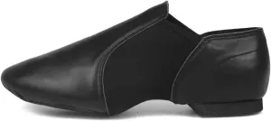 YKXLM Split Sole Jazz Dance Shoes Women & Men Supper Easy Slip On Soft Leather, Neoprene Jazz Dance Shoes,Model JS359,Black,9.5 US