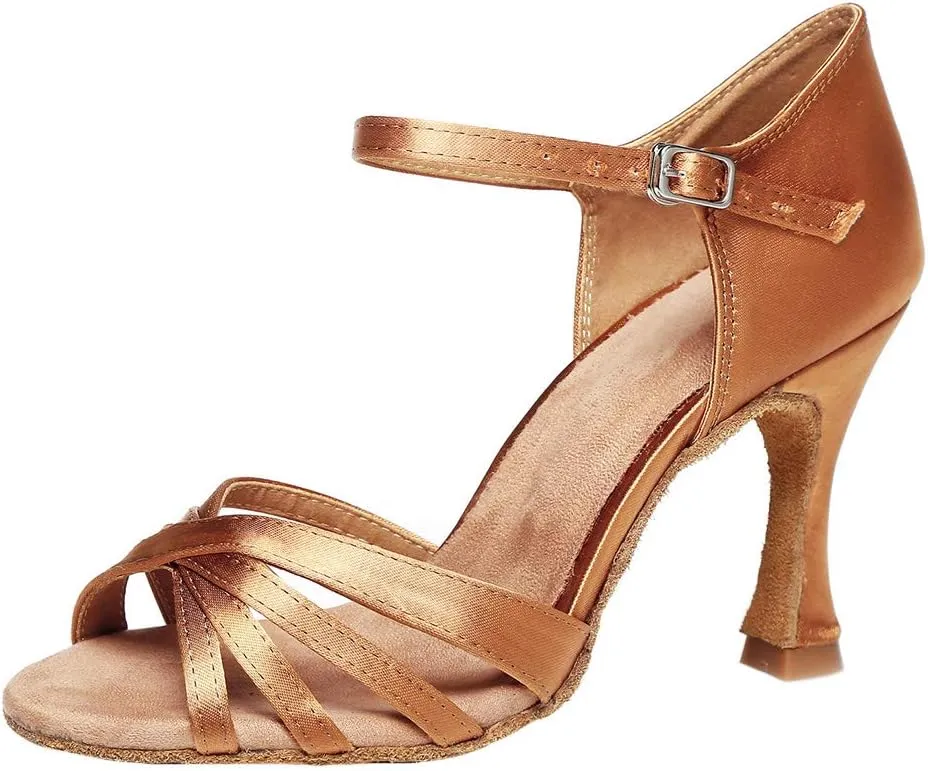 YKXLM Women's Latin Dance Shoes Ballroom Salsa Tango Professional Performance Practice Dancing Shoes,Model YCL351
